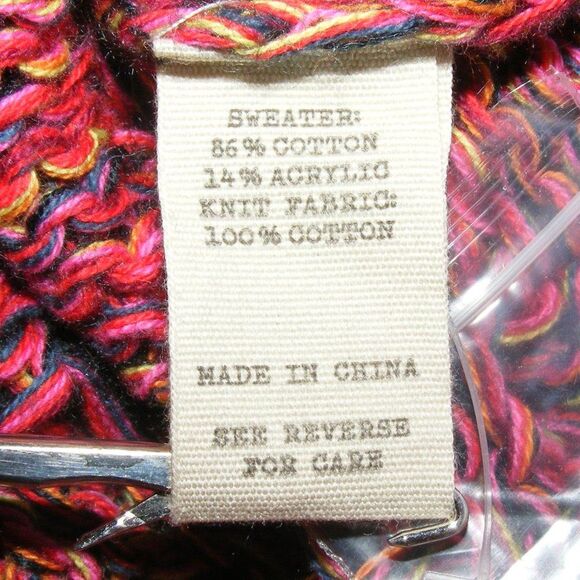 BKE Sweater, S, Open knit, Cold Shoulder, Multicolor, Distressed, Layer up - Picture 12 of 14